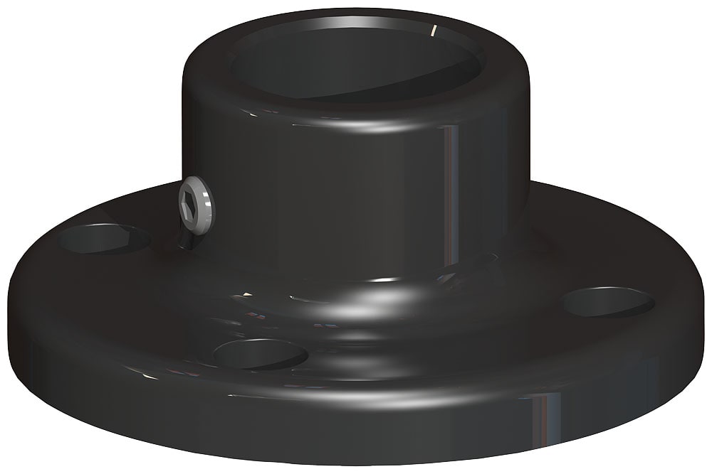 SIEMENS - SIE8WD43080DC Piede (singolo), in ghisa per montaggio su stelo, lunghezze stelo > 400 mm, accessorio per colonnine di segnalazione