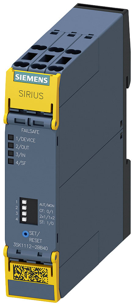 SIEMENS - SIE3SK11122BB40 Dispositivo di sicurezza SIRIUS, modulo di base serie Standard con uscite statiche, 2 circuiti di abilitazione
