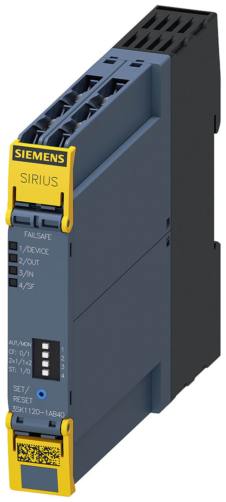 SIEMENS - SIE3SK11201AB40 Dispositivo di sicurezza SIRIUS, modulo di base serie Advanced, 1 circuito di abilitazione elettronico