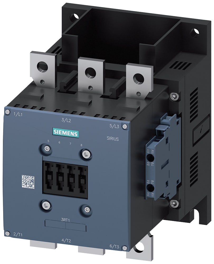 SIEMENS - SIE3RT10666LA06 Contattore, AC-3e, 300 A/160 kW/400 V, a 3 poli, 2NO+2NC, sbarra di collegamento/morsetti a vite