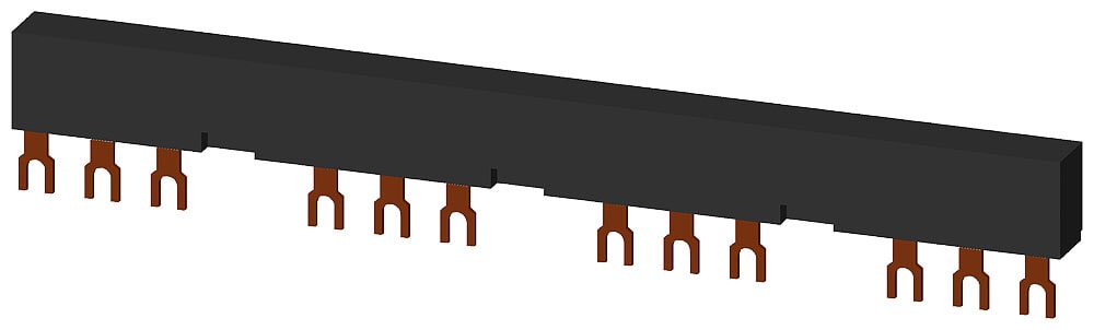 SIEMENS - SIE3RV19153CB Sbarre collettrici trifase, interdistanza modulare di 63 mm per 4 interruttori, attacchi a forcella