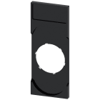 SIEMENS - SIE3SU19000AK100AA0 Portatarghetta, pulsante doppio, piatto, colore nero, per targhetta identificativa 12,5 x 27 mm