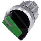 SIEMENS - SIE3SU10522BF400AA0 Selettore, illuminabile, 22 mm, rotondo, in metallo lucido, colore verde