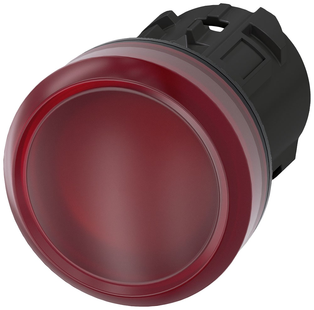 SIEMENS - SIE3SU10016AA200AA0 Indicatore luminoso, 22 mm, rotondo, in plastica, colore rosso, gemma, liscia