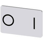 SIEMENS - SIE3SU19000AD810QG0 Targhetta identificativa 17,5 x 27 mm, colore argento, simbolo: O* I