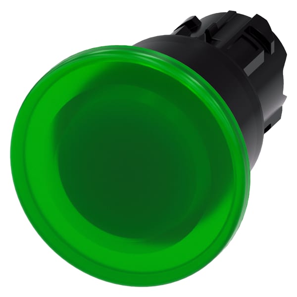 SIEMENS SIE3SU10011BA400AA0 PULS.LUM.FUNGO VERDE SBLOC. TRAZ. 40MM