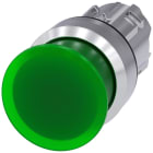 SIEMENS - SIE3SU10511AD400AA0 Pulsante a fungo, illuminato, 22 mm, rotondo, in metallo lucido, colore verde, 30 mm