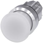 SIEMENS - SIE3SU10511AD600AA0 Pulsante a fungo, illuminato, 22 mm, rotondo, in metallo lucido, colore bianco, 30 mm