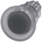 SIEMENS - SIE3SU10511BA700AA0 Pulsante a fungo, illuminato, 22 mm, rotondo, in metallo lucido, trasparente, 40 mm