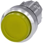 SIEMENS - SIE3SU10510BB300AA0 Pulsante, illuminato, 22 mm, rotondo, in metallo lucido, colore giallo, bottone
