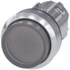 SIEMENS - SIE3SU10510BB700AA0 Pulsante, illuminato, 22 mm, rotondo, in metallo lucido, trasparente, bottone