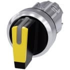 SIEMENS - SIE3SU10522BL300AA0 Selettore, illuminabile, 22 mm, rotondo, in metallo lucido, colore giallo