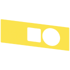 SIEMENS - SIE3SU19000BF310AA0 Targhetta con dicitura per pulsante a fungo di ARRESTO DI EMERGENZA su pulsantiera, colore giallo