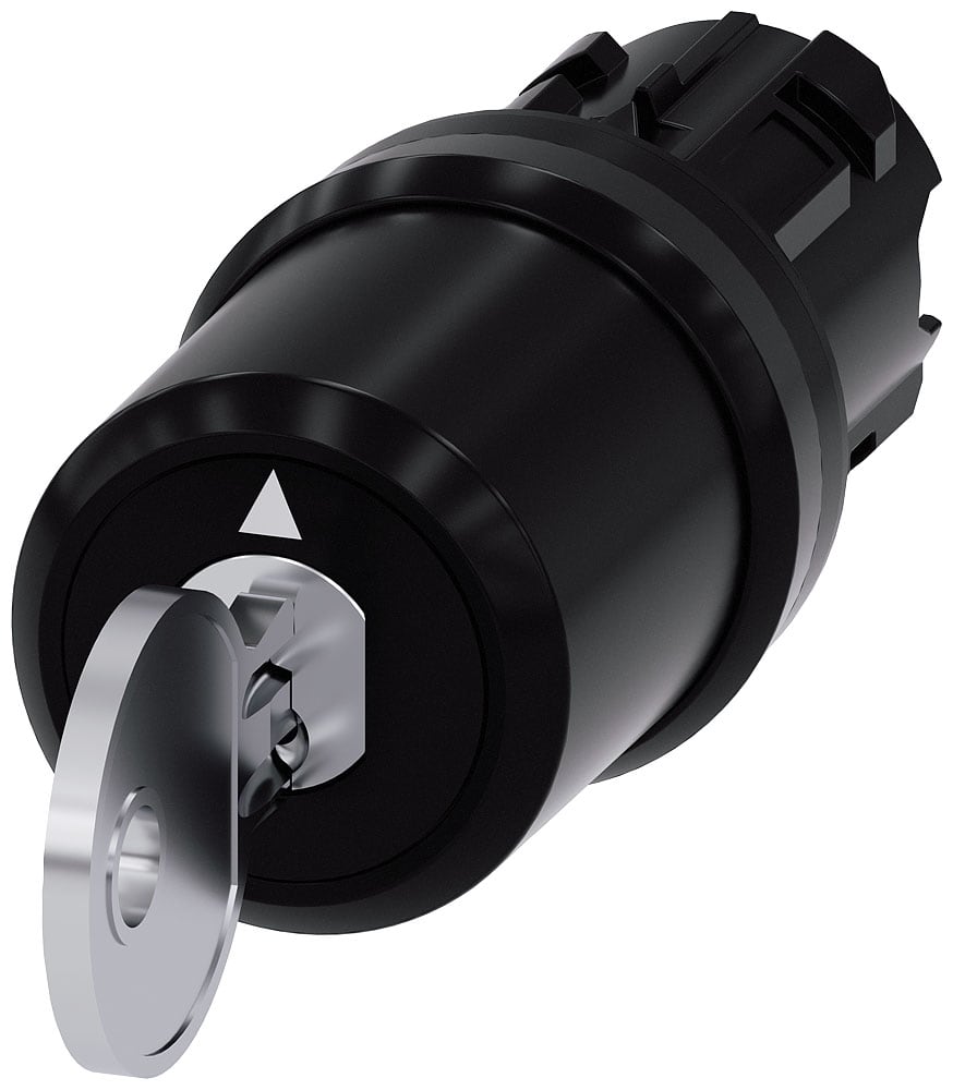 SIEMENS - SIE3SU10005BL110AA0 Selettore a chiave Siemens, C, 22 mm, rotondo, in plastica, estrazione chiave I+O+II