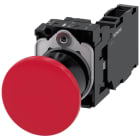 SIEMENS - SIE3SU11001BA201FA0 Pulsante a fungo, 22 mm, rotondo, in plastica, colore rosso, 1NO+1NC