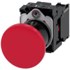 SIEMENS - SIE3SU11001BA201CA0 Pulsante a fungo, 22 mm, rotondo, in plastica, colore rosso, 1NC
