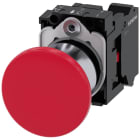 SIEMENS - SIE3SU11501BA203CA0 Pulsante a fungo, 22 mm, rotondo, in metallo lucido, colore rosso, 1NC