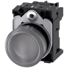 SIEMENS - SIE3SU11066AA701AA0 Indicatore luminoso, 22 mm, rotondo, in plastica, trasparente, gemma, liscia, AC 230 V