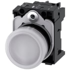 SIEMENS - SIE3SU11066AA601AA0 Indicatore luminoso, 22 mm, rotondo, in plastica, colore bianco, gemma, liscia, AC 230 V