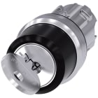 SIEMENS - SIE3SU10504CF010AA0 Selettore a chiave RONIS, 22 mm, rotondo, in metallo lucido, estrazione chiave O