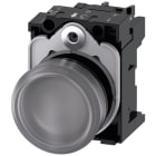 SIEMENS - SIE3SU11036AA701AA0 Indicatore luminoso, 22 mm, rotondo, in plastica, trasparente, gemma, liscia, modulo LED, AC 110 V