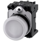 SIEMENS - SIE3SU11036AA601AA0 Indicatore luminoso, 22 mm, rotondo, in plastica, colore bianco, gemma, liscia, AC 110 V
