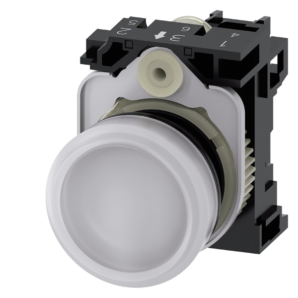SIEMENS SIE3SU11026AA601AA0 IND.LUM.BIANCO LENTE LISCIA LED 24V UC