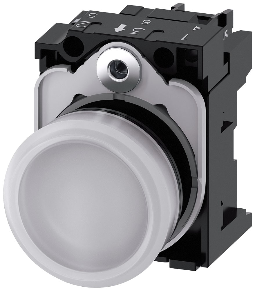 SIEMENS - SIE3SU11026AA601AA0 IND.LUM.BIANCO LENTE LISCIA LED 24V UC