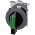 SIEMENS - SIE3SU10622EL400AA0 Selettore, illuminabile, 30 mm, rotondo, in metallo opaco, colore verde