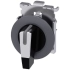 SIEMENS - SIE3SU10622EM600AA0 Selettore, illuminabile, 30 mm, rotondo, in metallo opaco, bianco