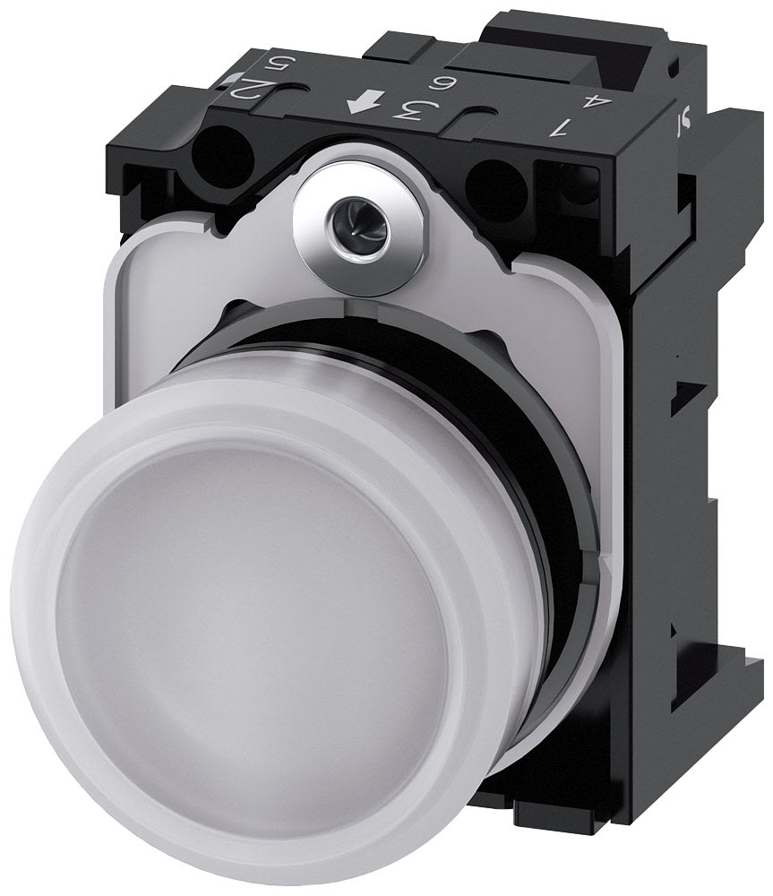 SIEMENS - SIE3SU11066AA603AA0 IND.LUM.BIANC.LENTE LISC.MOLL.LED 230V A