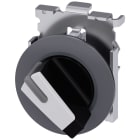 SIEMENS - SIE3SU10622DF600AA0 Selettore, illuminabile, 30 mm, rotondo, in metallo opaco, bianco