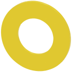 SIEMENS - SIE3SU19000BA310AA0 Disco targhetta per ARRESTO DI EMERGENZA, colore giallo, diametro esterno 45 mm, diametro interno 22,5 mm