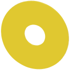 SIEMENS - SIE3SU19000BB310AA0 Disco targhetta per arresto di emergenza, colore giallo, diametro esterno 75 mm, diametro interno 22,5 mm