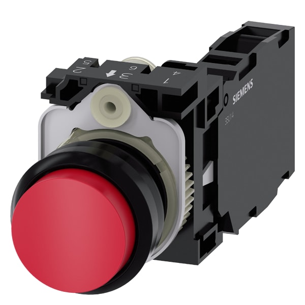 SIEMENS SIE3SU11000BB201FA0 PULS.SPORG MOMENT.PLAST.ROSSO 1NO+1NC VI