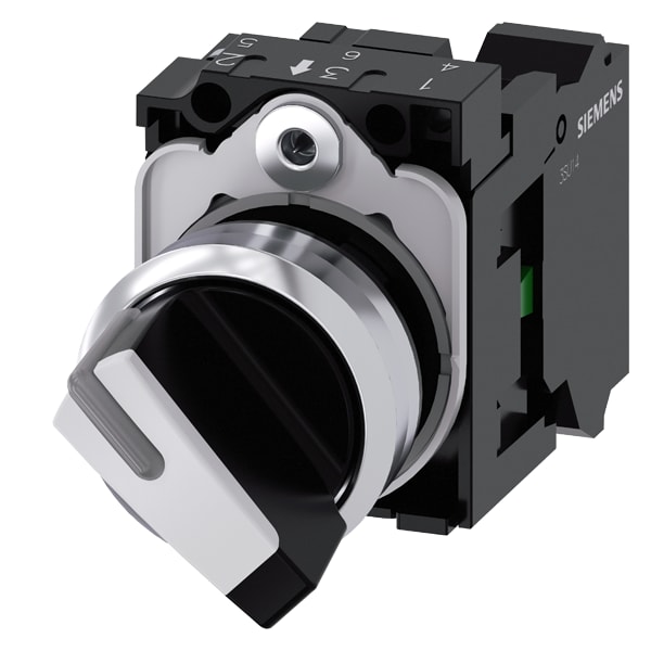 SIEMENS SIE3SU11502BF603BA0 SEL.LUM.LEVA BIANCO MANT.2POS.MOLLA 1NA