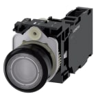 SIEMENS - SIE3SU11060AB701FA0 PULS.LUM.PLAST.TRASP MOMEN.1NO+1NC LED23