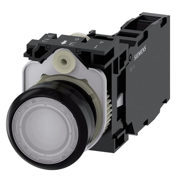SIEMENS SIE3SU11020AB601FA0 PULS.LUM.MOMENT.PLAST.BIA 1NO+1NC 24V VI