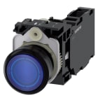 SIEMENS - SIE3SU11020AB501FA0 PULS.LUM.PLAST.BLU MOMENT 1NO+1NC LED24V