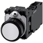 SIEMENS - SIE3SU11000AB601FA0 Pulsante, 22 mm, rotondo, in plastica, colore bianco, bottone, 1NO+1NC
