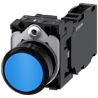 SIEMENS - SIE3SU11000AB501FA0 Pulsante, 22 mm, rotondo, in plastica, colore blu, bottone, 1NO+1NC
