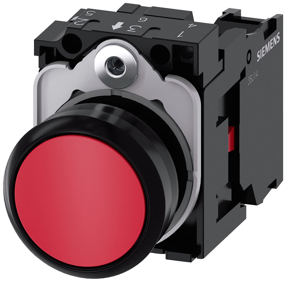 SIEMENS - SIE3SU11000AB201CA0 PULS. PIATTO ROSSO 1NC