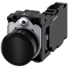 SIEMENS - SIE3SU11000AB101FA0 Pulsante, 22 mm, rotondo, in plastica, colore nero, bottone, 1NO+1NC