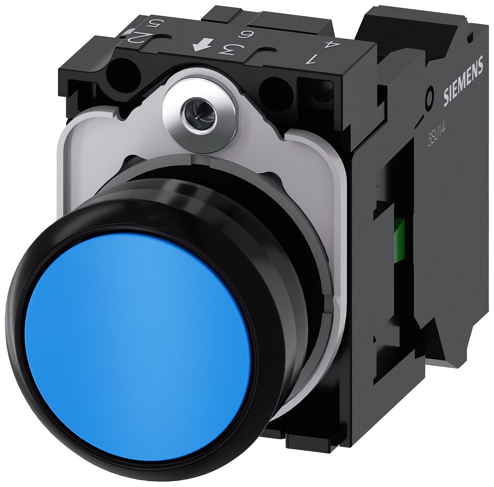 SIEMENS - SIE3SU11000AB503BA0 PULS. PIATTO BLU MOLLA 1NA