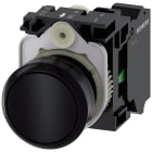 SIEMENS - SIE3SU11000AB103BA0 Pulsante, 22 mm, rotondo, in plastica, colore nero, bottone, 1NO