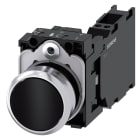 SIEMENS - SIE3SU11500AB103FA0 PULS.PIATTO MOMENT.MET.NERO 1NO+1NC MOLL
