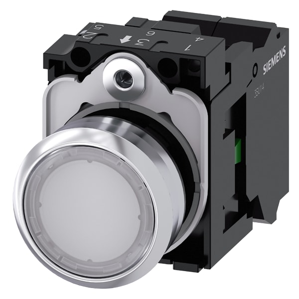 SIEMENS SIE3SU11530AB603BA0 PULS.LUM.PIATTO BIANCO MOLLA 110V AC 1NA