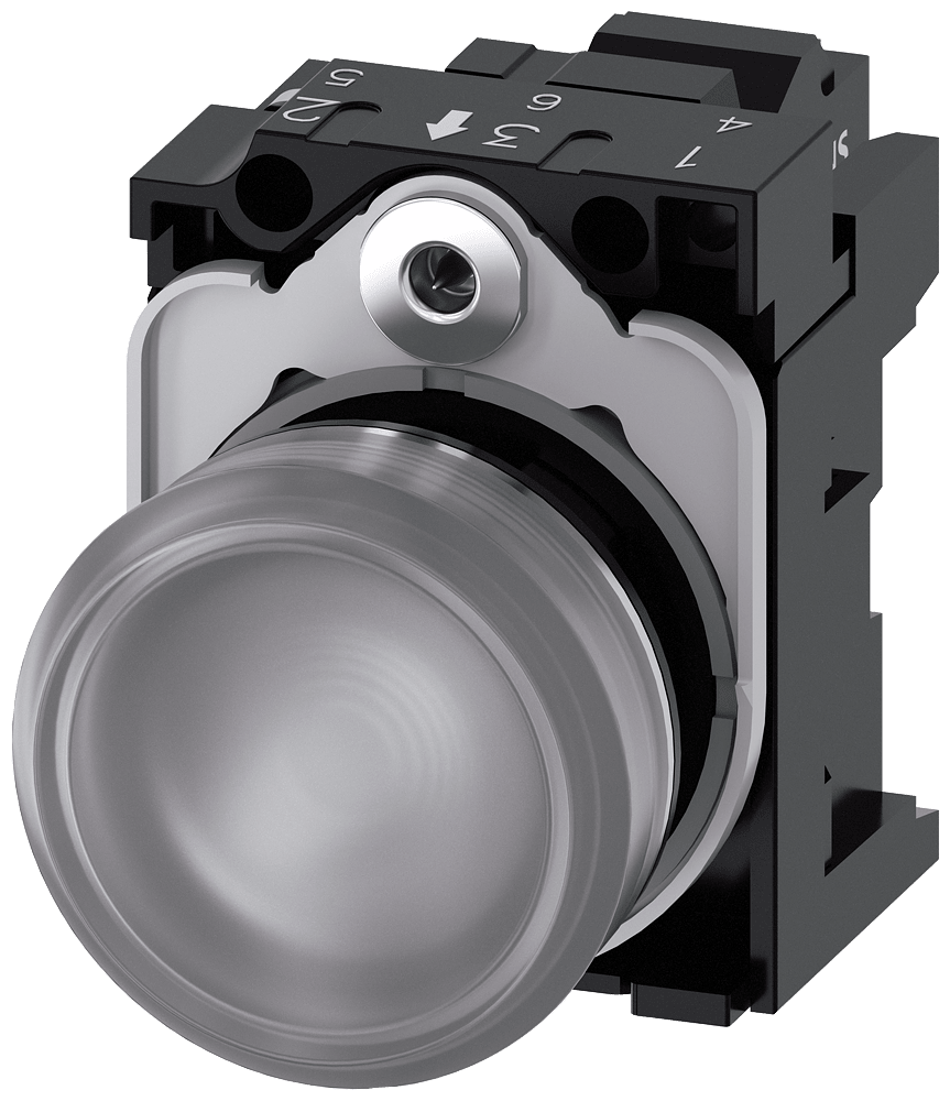 SIEMENS SIE3SU11526AA703AA0 IND.LUM.TRASP.LENTE LISC.MOLL.LED 24V UC