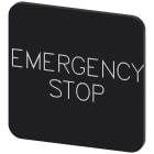 SIEMENS - SIE3SU19000AF160DA0 Targhetta identificativa 22 x 22 mm, colore nero, iscrizione: Emergency Stop