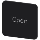 SIEMENS - SIE3SU19000AF160DW0 Targhetta identificativa 22 x 22 mm, colore nero, iscrizione: Open